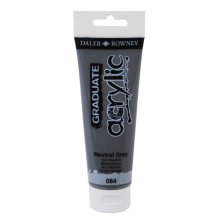 Daler Rowney Graduate Pintura Acrilica - Tubo de Plastico - 120ml - Color Gris Neutro