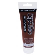 Daler Rowney Graduate Pintura Acrilica - Tubo de Plastico - 120ml - Color Sombra Tostada