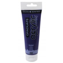 Daler Rowney Graduate Pintura Acrilica - Tubo de Plastico - 120ml - Color Violeta