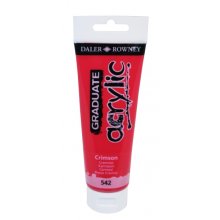 Daler Rowney Graduate Pintura Acrilica - Tubo de Plastico - 120ml - Color Carmesi