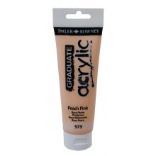Daler Rowney Graduate Pintura Acrilica - Tubo de Plastico - 120ml - Color Rosa Melocoton