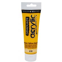 Daler Rowney Graduate Pintura Acrilica - Tubo de Plastico - 120ml - Color Amarillo de Cadmio Profundo