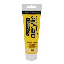 Daler Rowney Graduate Pintura Acrilica - Tubo de Plastico - 120ml - Color Amarillo de Napoles