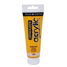 Daler Rowney Graduate Pintura Acrilica - Tubo de Plastico - 120ml - Color Imitacion Oro