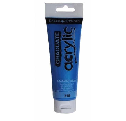Daler Rowney Graduate Pintura Acrilica - Tubo de Plastico - 120ml - Color Azul Metalico