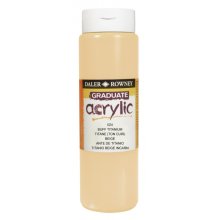 Daler Rowney Graduate Pintura Acrilica - Botella de Plastico - 500ml - Color Titanio Buff