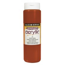 Daler Rowney Graduate Pintura Acrilica - Botella de Plastico - 500ml - Color Siena Quemada