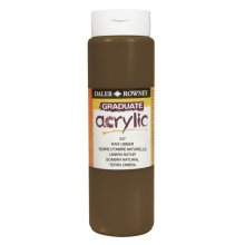 Daler Rowney Graduate Pintura Acrilica - Botella de Plastico - 500ml - Color Sombra Natural