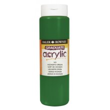 Daler Rowney Graduate Pintura Acrilica - Botella de Plastico - 500ml - Color Verde Hooker