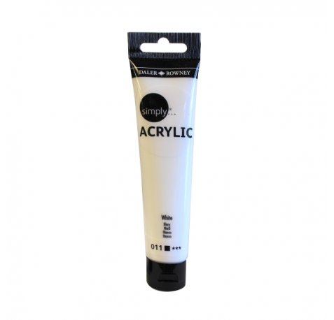 Daler Rowney Simply Pintura Acrilica - Tubo de Plastico - 75ml - Color Blanco