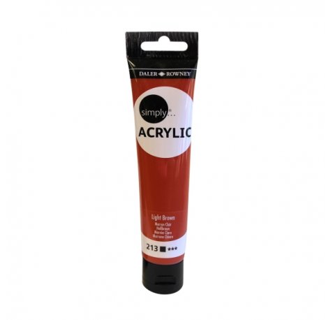 Daler Rowney Simply Pintura Acrilica - Tubo de Plastico - 75ml - Color Marron Claro