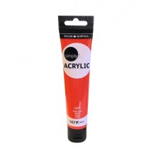 Daler Rowney Simply Pintura Acrilica - Tubo de Plastico - 75ml - Color Escarlata