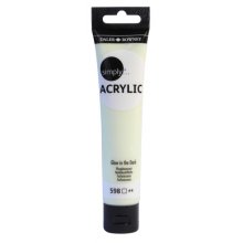 Daler Rowney Simply Pintura Acrilica - Tubo de Plastico - 75ml - Brilla en la Oscuridad - Color Fosforescente