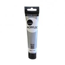 Daler Rowney Simply Pintura Acrilica - Tubo de Plastico - 75ml - Color Plata