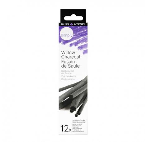 Daler Rowney Simply Pack de 12 Carboncillos Willow