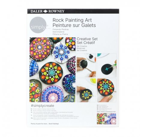 Daler Rowney Simply Creative Pack de Pintura Acrilica - Tematica Rock Painting Art - Caja de Carton - Colores Surtidos