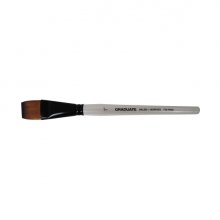 Daler Rowney Graduate Pincel Multitecnica - Pelo Sintetico - Mango Corto - Plano Lavis 1"