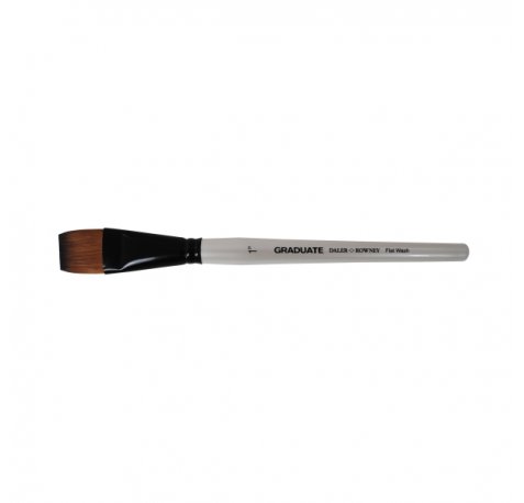 Daler Rowney Graduate Pincel Multitecnica - Pelo Sintetico - Mango Corto - Plano Lavis 1"