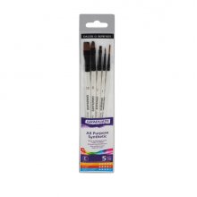 Daler Rowney Graduate Pack de 5 Pinceles Multitecnica - Pelo Sintetico - Mango Corto