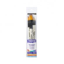 Daler Rowney Graduate Pack de 5 Pinceles Multitecnica - Pelo Sintetico - Mango Corto