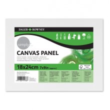 Daler Rowney Simply Carton Entelado - 250g - 18x24cm - Imprimacion Triple - Grano Medio - 100% Algodon sin Acido - 250g - Color Blanco