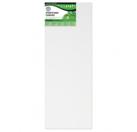 Daler Rowney Simply Bastidor Entelado - 30x80cm - Imprimacion Triple - Grano Medio - 100% Algodon sin Acido - 250g - Color Blanco