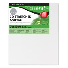 Daler Rowney Simply Bastidor Entelado 3D - 24x30cm - Imprimacion Triple - Grano Medio - 100% Algodon sin Acido - 250g - Color Blanco