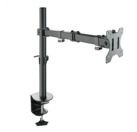 Tooq Soporte de Mesa con Brazo Articulado para Monitor de 13"-32" - Giratorio e Inclinable - Gestion de Cables - Peso Max 8kg - VESA 100x100mm - Color Negro