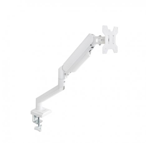 Tooq Soporte de Mesa con Brazo Articulado para Monitor de 13"-34" - Giratorio e Inclinable - Gestion de Cables - Peso Max 10kg - VESA 100x100mm - Color Blanco