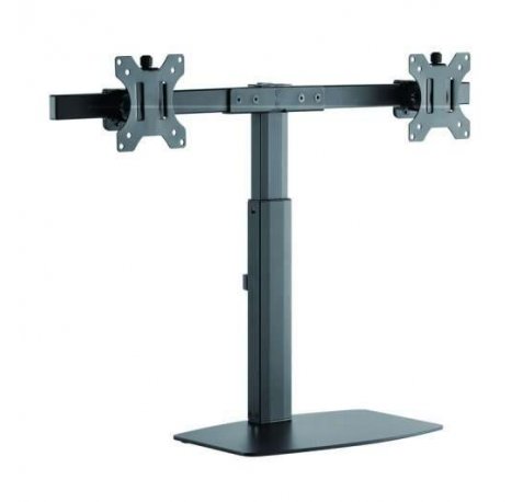 Tooq Soporte de Mesa para 2 Monitores de 17"-27" - Regulacion de Altura por Piston de Gas - Gestion de Cables - Peso Max 6kg x Brazo - VESA 100x100mm