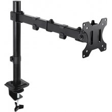 Tooq Soporte de Mesa para Monitor - 1 Brazo - Pantallas de 17-32" - Soporta 8kg - VESA 75x75 y 100x100 - Giratorio e Inclinable - Altura Regulable hasta 413mm - Color Negro