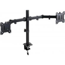Tooq Soporte de Mesa para 2 Monitores - Pantallas de 17-32" - Soporta 8kg por Brazo - VESA 75x75 y 100x100 - Giratorio e Inclinable - Color Negro