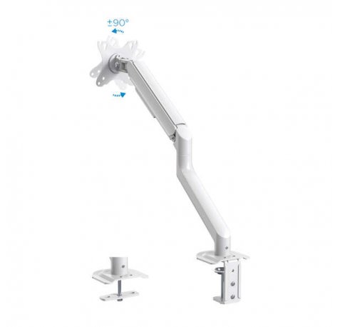 Tooq Soporte Mesa Pantallas Giratorio Inclinacion 1 Brazo 17-32" - Color Blanco