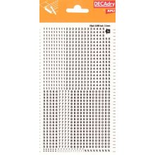 Apli Numeros Transferibles - 2.5mm - Facil Aplicacion - Negros Intensos - 952 Caracteres - Negro