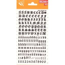 Apli Letras y Numeros Transferibles - 8mm - Facil Aplicacion - Negros Intensos - 199 Caracteres - Negro