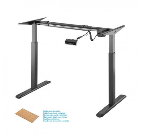 Aisens Bastidor de Escritorio Motorizado - Altura Ajustable con Panel de Control - 80KG - Color Negro