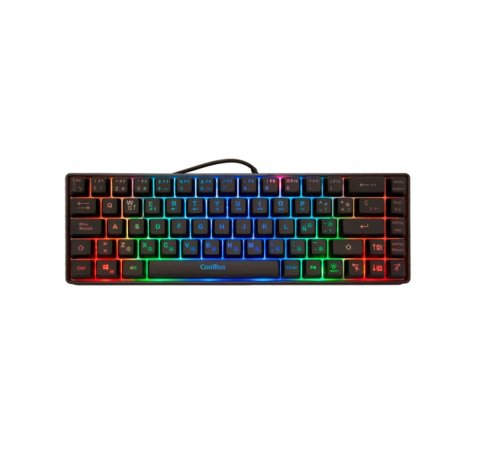 DeepGaming TM065 Teclado Gaming Mecanico - Compacto - Iluminacion RGB - 19 Teclas Anti-ghosting  - Color Negro