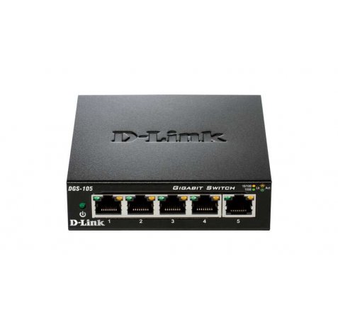 D-Link Switch Gigabit Ethernet - 5 Puertos - 10/100/1000 Mbps - Velocidad de Hasta 1000Mbps - Bajo Consumo