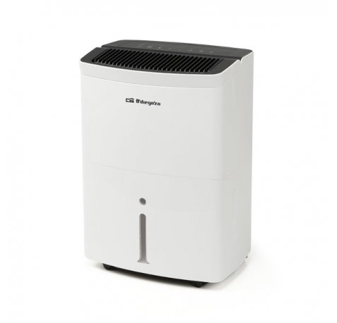 Orbegozo DH 2075 Deshumidificador - Potencia 420W - Absorbe 20 L/Dia - Deposito de 5.5L - Respetuoso con el Medio Ambiente - Temporizador - Ruedas y Asa de Transporte - 34.5x50.4x24.3cm - Color blanco