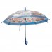 Safta Cars Racing Paraguas Manual de 76cm - 8 Paneles - Asa y Punta de PVC - POE Transparente - Nervios de Acero de 8mm - Color Azul