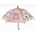 Safta Stitch Ohana Paraguas Automatico de 76cm - 8 Paneles - Asa y Punta de PVC - POE - Nervios de Acero de 8mm - Color Rosa Pastel