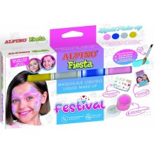 Alpino Fiesta Festival Pack de 4 Botes de Maquillaje Liquido de Diferentes Colores + Pincel + Guia de Ideas - Se Lava con Agua - Testado Dermatologicamente Alpino Fiesta Festival Pack de 4 Botes de Maquillaje Liquido de Diferentes Colores + Pincel + Guia de Ideas - Se Lava con Agua - Testado Dermatologicamente