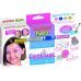 Alpino Fiesta Festival Pack de 4 Botes de Maquillaje Liquido de Diferentes Colores + Pincel + Guia de Ideas - Se Lava con Agua - Testado Dermatologicamente