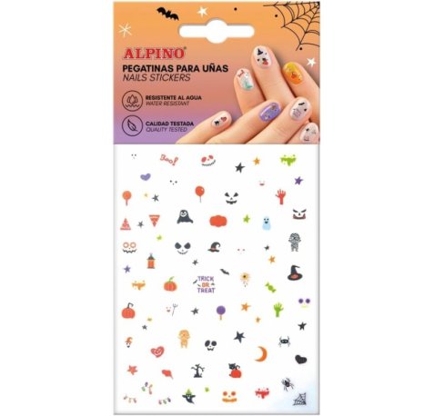 Alpino Pack de Pegatinas para Uñas Halloween - Autoadhesivas - Diseños Terrorificos