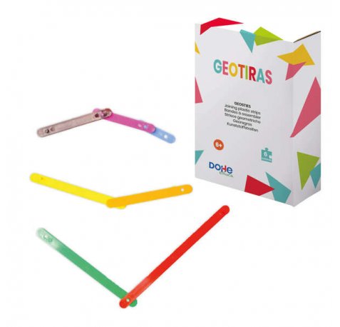 Dohe Geotiras - Tiras de Plastico para Construccion de Poligonos - Conectables con Pios y Agujeros - Ideal para Tercer Ciclo de Primaria
