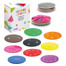 Dohe Medidores de Angulos - Plantillas de Angulos de 30º, 45º, 60º y 90º - Colores Diferentes - Ideal para Construir, Comparar y Componer Angulos en el Aula