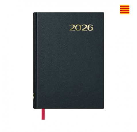 Dohe Sintex Agenda Anual en Catalan - Dia Pagina - Viernes, Sabado y Domingo misma Pagina - TamaÃ±o 14x20cm - Color Negro