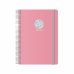 Dohe Menphis Agenda Anual - Dia Pagina - Cubierta de Plastico - Sabado y Domingo misma Pagina - Cierre con Goma Elastica - Tamaño 15x21cm - Color Rosa