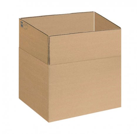 Dohe Cajas de Embalaje de 4 Solapas - 3mm de Canal - Fabricadas en Carton Marron - Resistente y Duradero (10 uds)