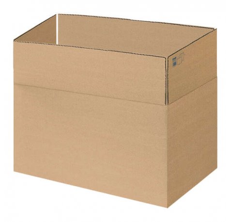 Dohe Cajas de Embalaje de 4 Solapas - 3mm de Canal - Fabricadas en Carton Marron - Resistente y Duradero (10 uds)